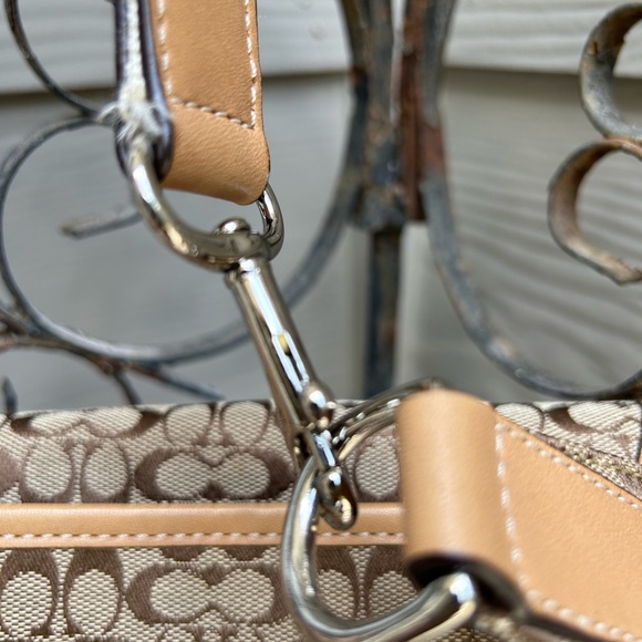 COACH Vintage Bon Voyage Signature Belt Bag / Fanny Pack - Beige Brown - Picture 4 of 11